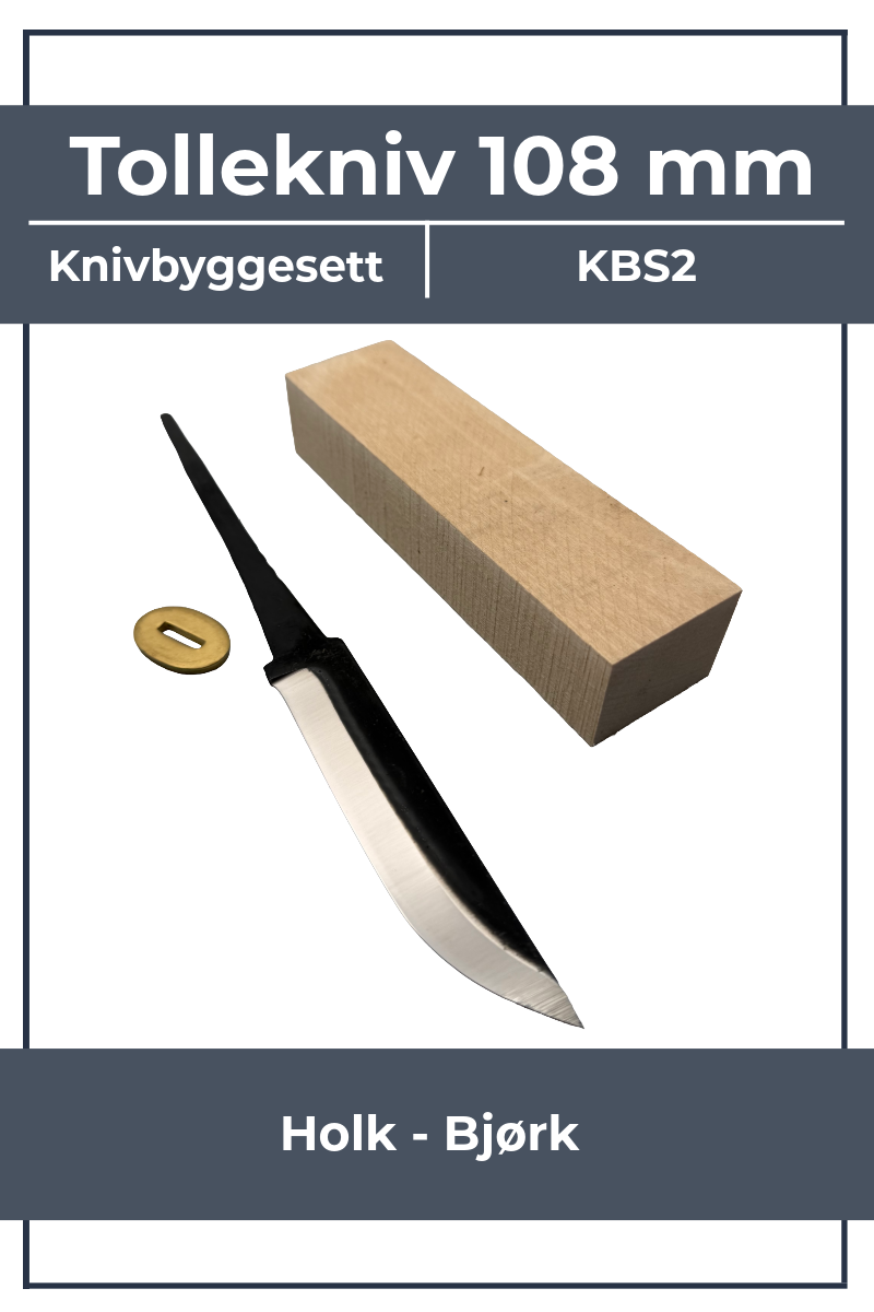 Knivbyggsats KBS2 - 108mm med björk med slida