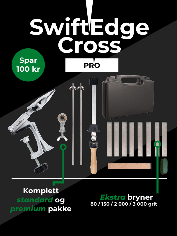 SwiftEdge Cross: Knife sharpening system with adjustable angle and diamond edge