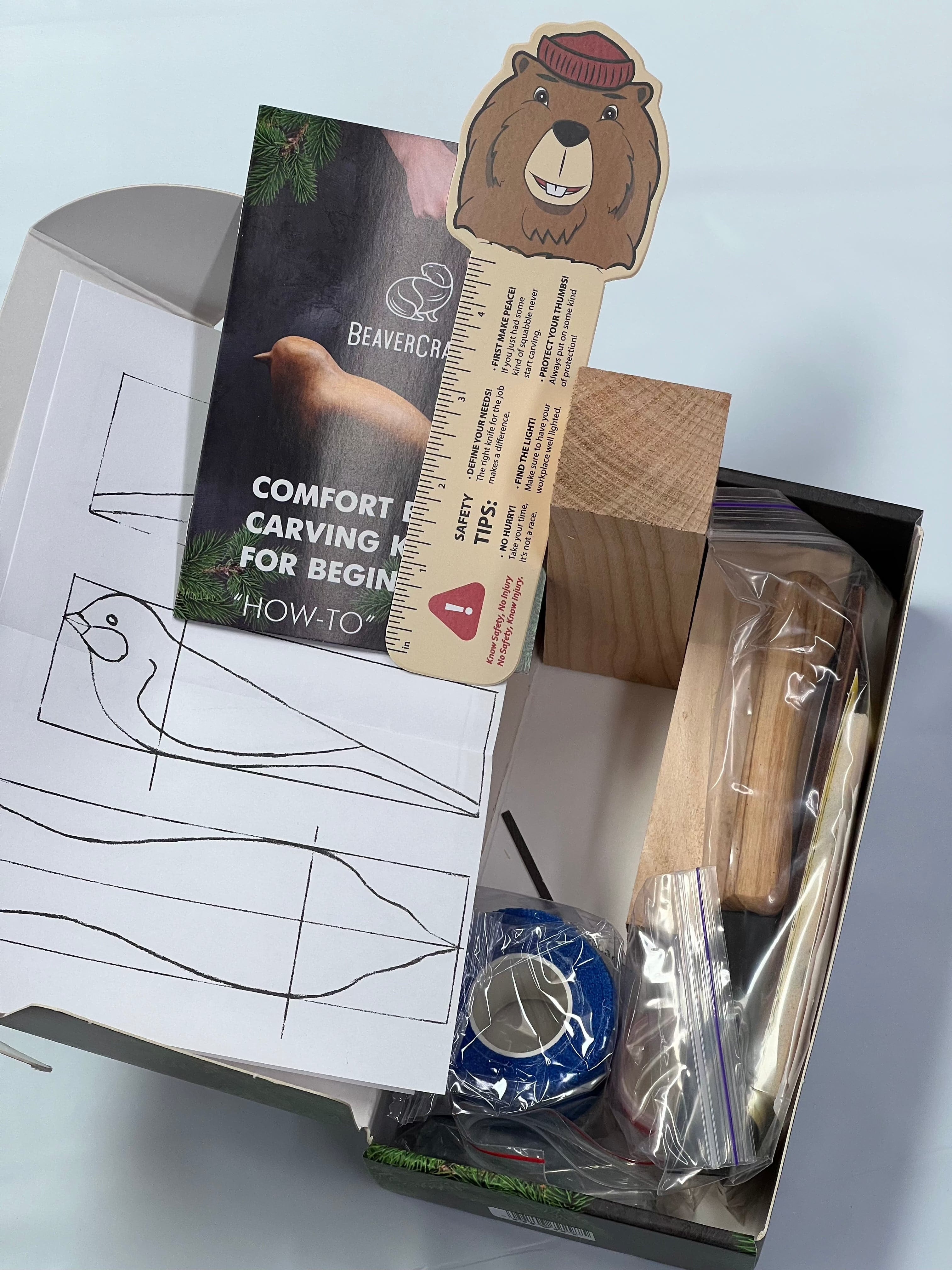 Wood carving set DIY01