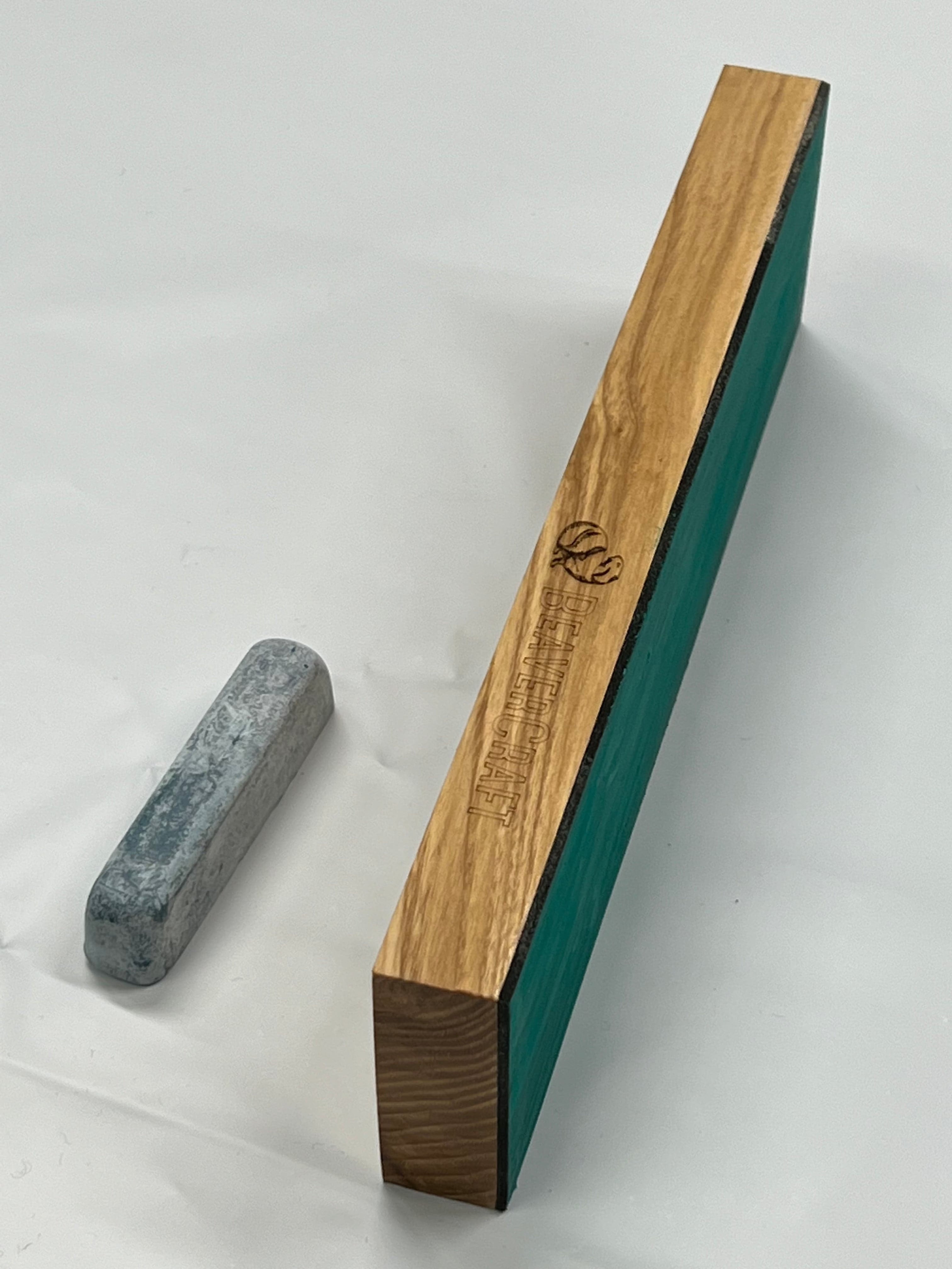 Leather strap 220 x 61 x 22 mm inserted with grinding paste-LS4P1 